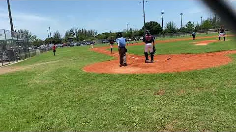 Misael Mo 2 RBI double 2021 Travel Baseball