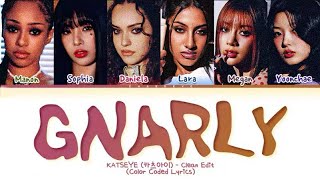 KATSEYE Gnarly (Clean Edit) (Color Coded Lyrics Karaoke)