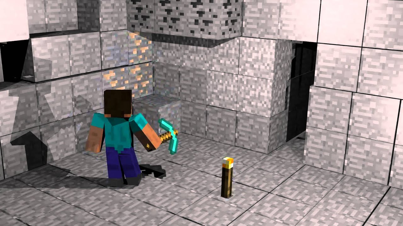 Minecraft: Steve's Mining made with Blender - YouTube