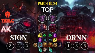 TES AK Sion vs Ornn Top - KR Patch 10.24