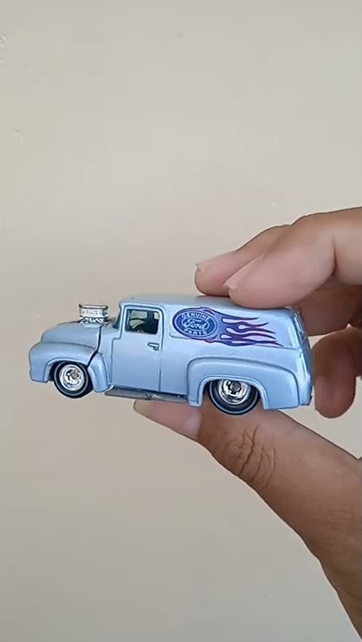 diecast Hot wheels 56 ford classic klasik open kap abu gray swap wheels ganti ban karet