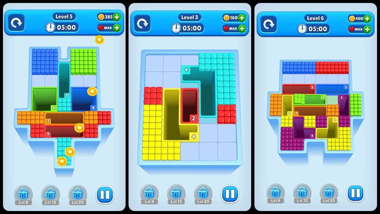 Pixel Block Hit Pixel Blocks Out Gameplay Android - YouTube