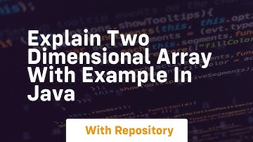 explain two dimensional array with example in java