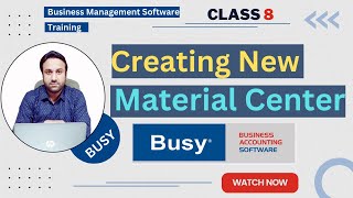 How To Create Material Center In BUSY Software | Material Center With Detail screenshot 4