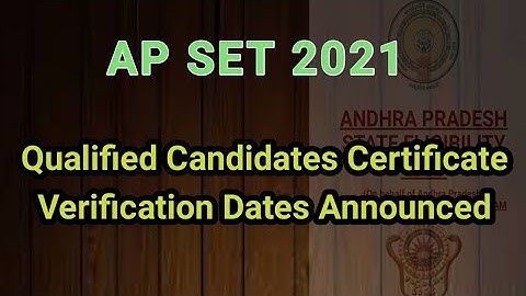 AP SET 2021Certificate Verification #ap2021certificateverification #sampathinformation
