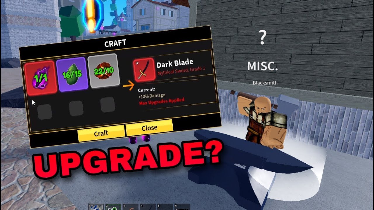 How To Upgrade Dark Blade With Blacksmith BLOXFRUITS UPD YouTube