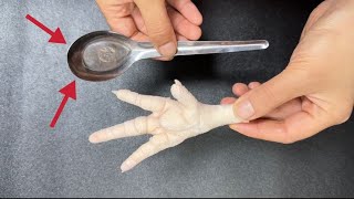 Only then did I realize that deboning chicken feet is so simple, it can be done with a spoon