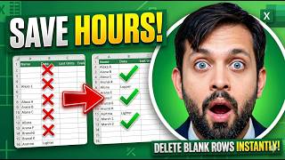 Excel Trick That Saves Hours 😱 (Delete Blank Rows Instantly)