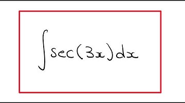 Integral of sec(3x)