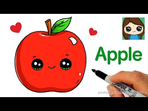 How to Draw an Apple Easy - YouTube