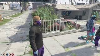 Ballas shoot diamond dogs for spraying on their turf | GTA NoPixel 3.0