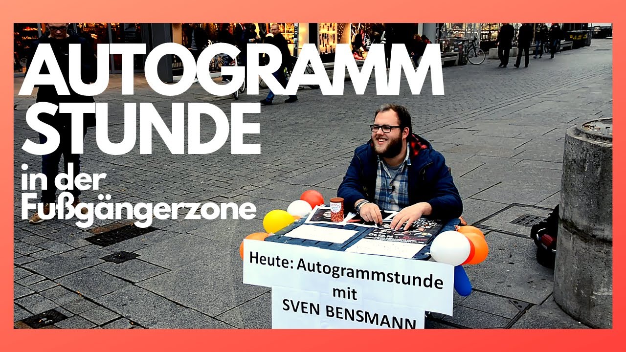 Autogrammstunde in der Fußgängerzone // Sven Bensmann