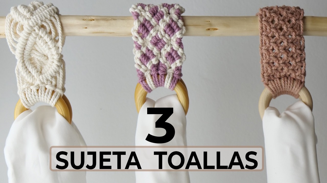 3 Sujeta Toallas para DECORAR tu Hogar paso a paso - Cuelga tus trapos con estilo!