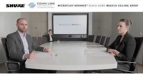 Shure Microflex Advance MXA910 Ceiling array Audio Demo