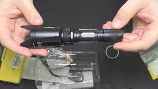 Тактический фонарь NITECORE SRT7GT, для поиска и спасения + Безель PVD 40мм BLACK для самообороны