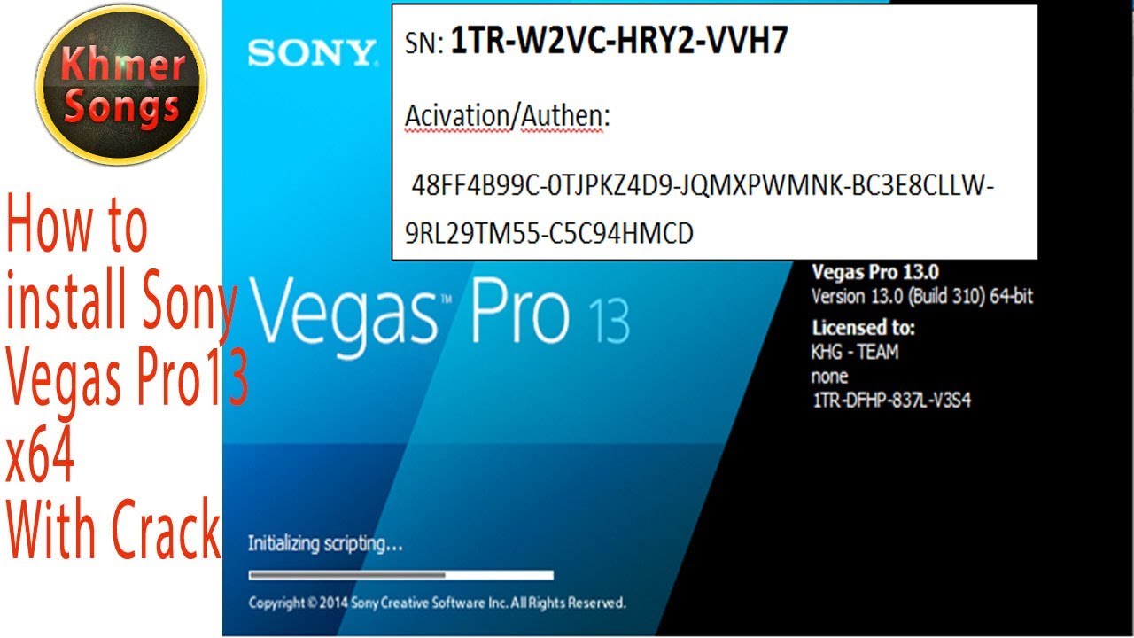 free sony vegas pro 13 serial number