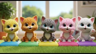 Five Little Baby Kittens Meow Meow Meow | Cute Cat Song & Nursery Rhymes screenshot 4