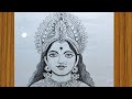 How to draw ma laxmi face easy pencil sketch step by steplaxmi thakur drawinglaxmi devi drawing