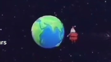 santa running to earth meme