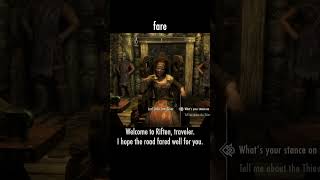 fare — The Elder Scrolls V: Skyrim dialogue scene