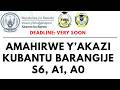 AMAHIRWE Y AKAZI KUBANTU BARANGIJE S6 A1 NA A0 AYAMAHIRWE ARIHUTIRWA AMAHIRWE Y AKAZI KUBANTU BARANGIJE S6 A1 NA A0 AYAMAHIRWE ARIHUTIRWA