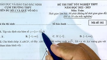 Giải chi tiết đề thi thử môn Toán cụm trường  số 1 Tiên Du và Quế Võ Bắc Ninh 18.6.2023