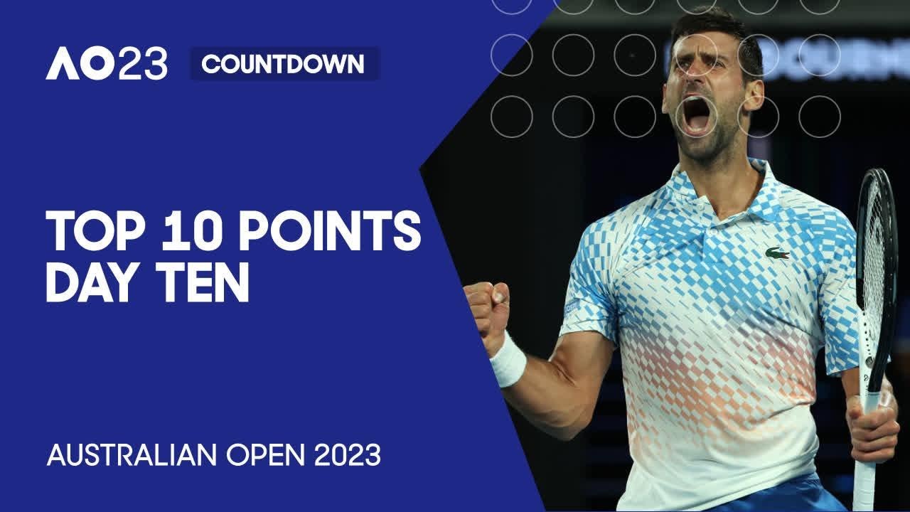 Top 10 Points Day 10 Australian Open 2023