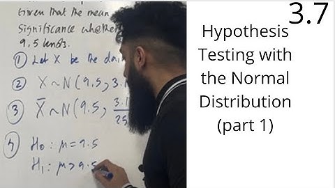 Edexcel A Level Maths: 3.7 Hypothesis Testing with the Normal Distribution