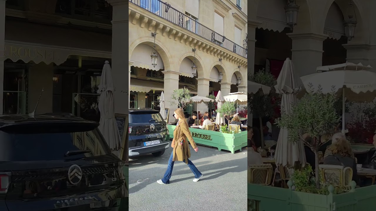 Paris France Rue de Rivoli Place des Pyramides Jeanne d'Arc 4k