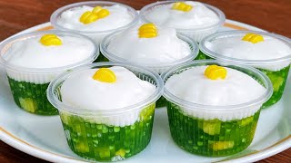 ตะโก้สาคูข้าวโพด สูตรทำขาย อร่อยหอมใบเตย Creamy Coconut Tapioca and Corn Pudding