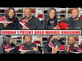 Jordan 1 Patent Bred Double Unboxing with Babe