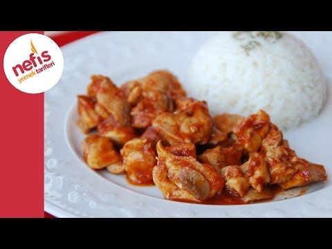 Malzeme Listesi 750 gr kadar temizlenmiş kuşbaşı tavuk eti(Ben bonfile kısmından tercih ettim) 1 çay. 