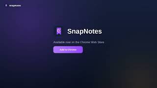 SnapNotes — Timestamped Notes for YouTube Lectures (Chrome Extension)