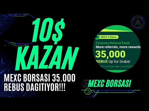 10$ DOLAR KAZAN MEXC BORSASI REBUS ETKİNLİĞİ ÇEKİLEBİLİR  REBUS TOKEN KAZAN #kripto#airdrop#btc