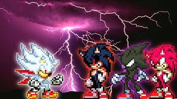 Hyper Shadic OP VS Super Sonic Chaos Op & Evil Sonic.exe OP & Multiverse Sonic OP in #mugen