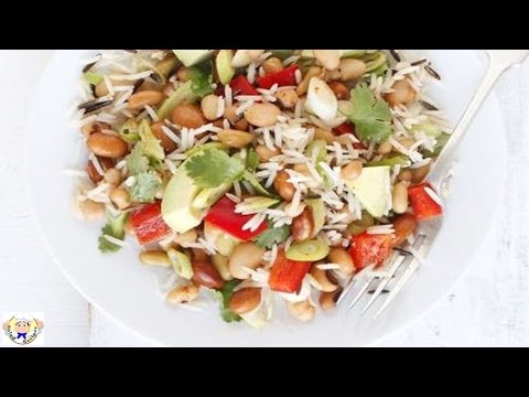 Mexican rice and bean salad