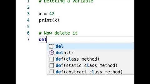 6. Using "del" in Python
