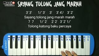 Sayang Tolong Jang Marah Marah  - Not pianika
