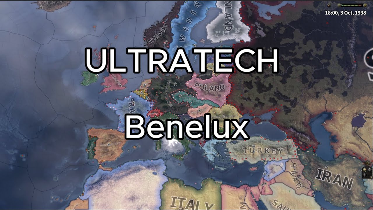 Benelux countries with ULTRA TECH? Hoi4 Timelapse