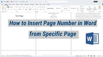 How to Start Page Numbering from Specific Page in Word