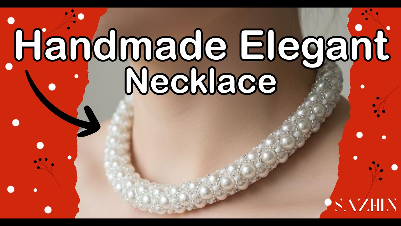 Easy Pearl Net Necklace | Handmade Elegant Jewelry DIY
