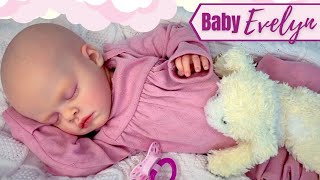 Reborn Baby Evelyn. Changing, Feeding &amp; Rocking Her To Sleep.