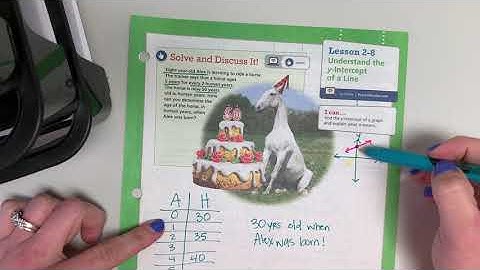 Lesson 2-8 Y Intercept