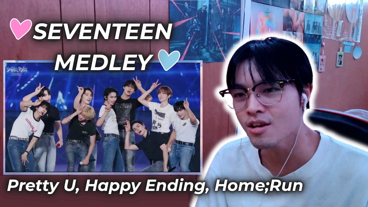 Reacting to SEVENTEEN Pretty U / Happy Ending / Home;Run Medley