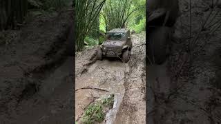 Off road in big rain mud trail with Jeep Wrangler JL screenshot 4