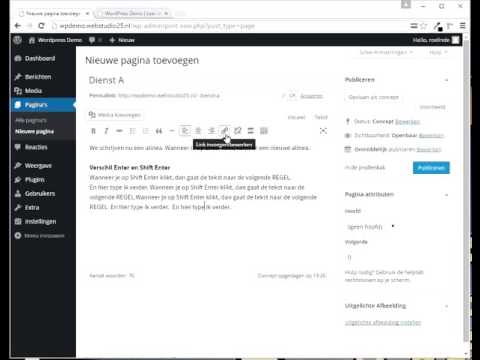 Wordpress pagina maken en koppelen aan menu