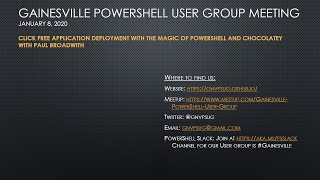 Click Free Application Deployment With The Magic Of PowerShell and Chocolatey with Paul Broadwith