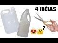 4 IDEIAS BRILHANTES COM GALÃO DE PLÁSTICO ♥️