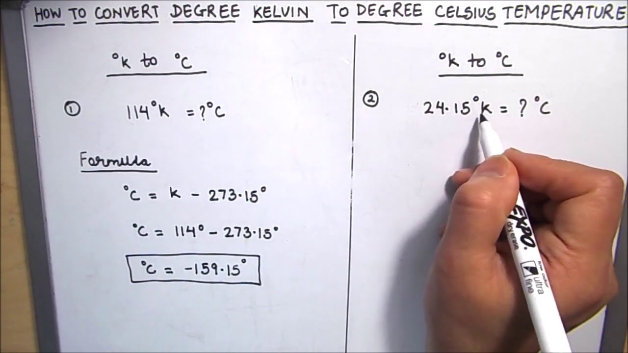 How to convert temperature to celsius (centigrade) temperature/K to °C/Temperature Conversion - YouTube