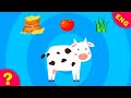 What do farm animals eat? Learn farm animals for kids